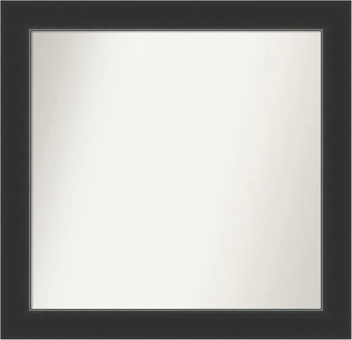 Vista 149 de Amanti Art Espejo personalizado, espejo de baño negro Astor, espejo de pared o espejo de tocador de baño sobre el fregadero (25 x 25 pulgadas)