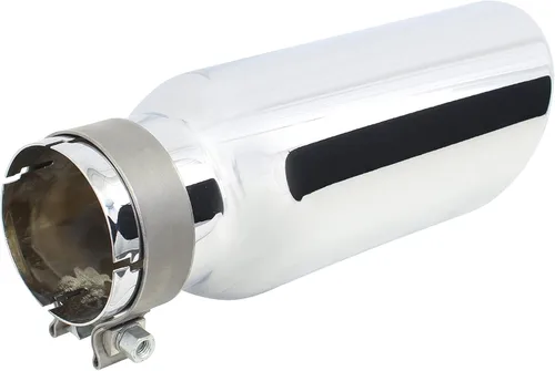 Vista 4 de Go Rhino Punta de escape Acero inoxidable, cromo GRT35514 Se adapta a tubos de escape de 3 ½" de diámetro