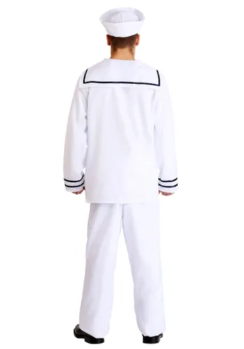 Vista 2 de Disfraz de marinero blanco para hombre Multicolor