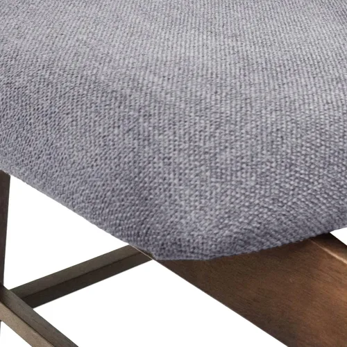 Vista 9 de Christopher Knight Home Stocker - Sillas de comedor tapizadas, color gris oscuro/nogal (juego de 2)