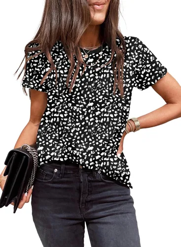 Vista 21 de EVALESS Camisetas casuales de manga corta para mujer 1a multicolor