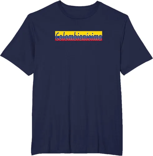 Vista 55 de Camisas Colombianisima Colombia para mujer Bandera de Colombia, Negro, S