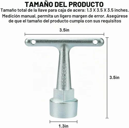Vista 4 de Llave de medidor de agua para enchufe de pentágono, llave de parada