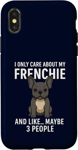 Vista 5 de I Care About My Frenchie & 3 People French Bulldog Owner Case for iPhone XR