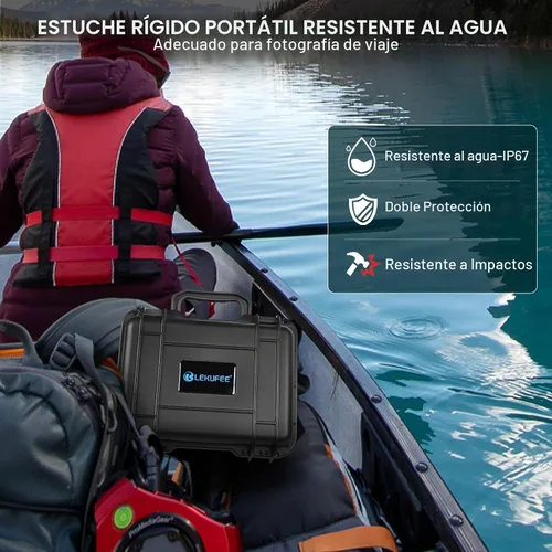 Vista 5 de Lekufee - Carcasa rígida compacta y portátil, resistente al agua, compatible con accesorios para Dron DJI Mini 2 y Mavic Mini 2.