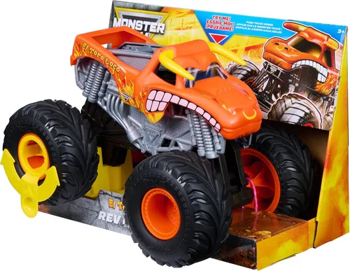 Vista 10 de Monster Jam El Toro Loco Rev 'N Roar Monster Truck, escala 1:18
