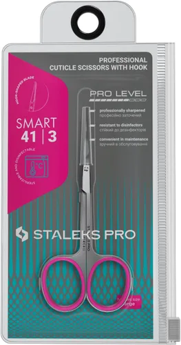 Vista 6 de Staleks Professional - Tijeras para cutículas – Tijeras de manicura, acero inoxidable, cuchillas curvadas extra finas – Tipo inteligente 41 tipo 3