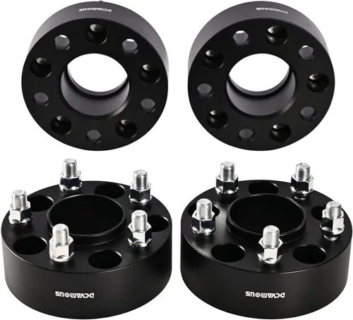 Vista 18 de 4 espaciadores de rueda centrados 5x115 de 1 pulgada con pernos de 0.551 x 0.059 in de orificio del cubo de 2.815 in compatibles con Dodge 5 Lug