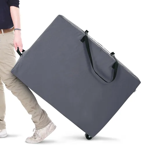 Vista 8 de Cuddly Nest Bolsa de Almacenamiento para Colchón Plegable con Ruedas y Asas - Contenedor de Almacenamiento Resistente 900D que se Ajusta a Colchón