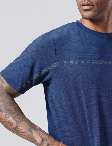 Vista 4 de Paquete de 5 camisetas de manga corta, con cuello redondo y de secado rápido para hombre, camisetas deportivas para correr, entrenar o ir al gimnasio