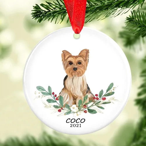Vista 10 de Adorno de Navidad para mascotas, adorno de Beagle, regalos para amantes de mascotas, regalo conmemorativo para mascotas, recuerdo de Beagles