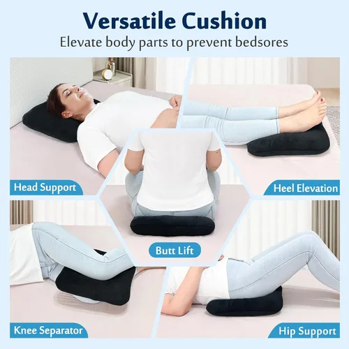 Vista 6 de AOSSA Almohada de dona para aliviar el dolor de coxis, cojín de glúteos para sentarse prolongadamente, llagas de cama y hemorroides - Cojín