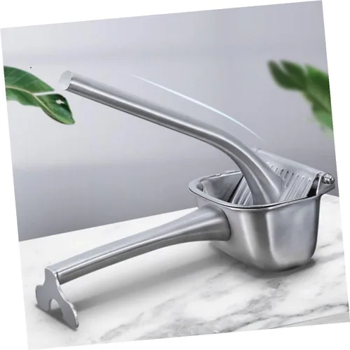 Vista 8 de Exprimidor manual de frutas de acero inoxidable para el hogar y camping, práctico exprimidor de cítricos y mangos, extractor no eléctrico