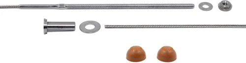 Vista 5 de Kit de barandilla de cable de 1/8 pulgadas para postes de madera, 5 pies de longitud, acero inoxidable 316, no requiere engarzado, barandilla
