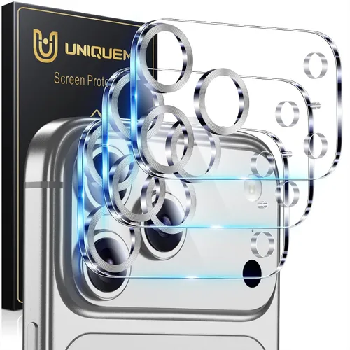 Vista 37 de UniqueMe para Paquete de 3 Protectores de Lente de Cámara para iPhone 15 Pro/iPhone 15 Pro Max, [Protección contra Caídas] [Compatible con Fundas]