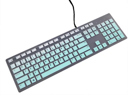 Vista 13 de Protector de teclado de silicona antipolvo transparente compatible con Dell KB212-B, KB4021, 2GR91, 4G481, PC de escritorio delgado USB de 104