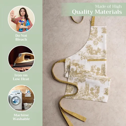 Vista 407 de Maison d' Hermine Delantales para mujer con bolsillo, 100% algodón (27.50 x 31.50 pulgadas)