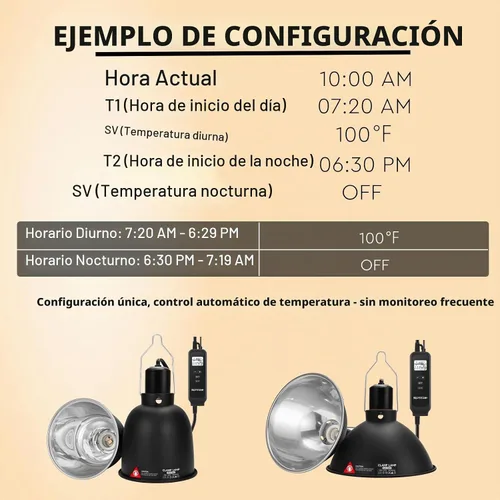 Vista 2 de REPTITRIP - Lámpara de calor para reptiles de 5.5 pulgadas con termostato de atenuación, 100 W máx