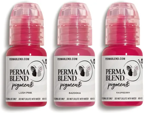 Vista 15 de Perma Blend Luxe Berry Lip Set – Juego de tinta de tatuaje rojo profundo – Kit de microblading de rubor labial – Suministros de tatuaje para PMU