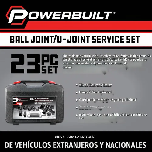 Vista 2 de AllTrade 648617 Kit #46 Set de herramientas para juntas esféricas/juntas en U – 23 piezas