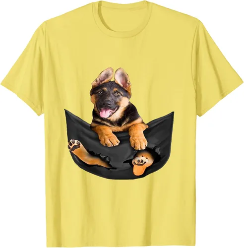 Vista 74 de Dog Lovers Gifts - Camiseta divertida con cara de perro con bolsillo, Negro, S