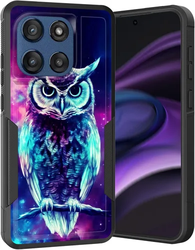 Vista 11 de para Moto G Play 4G 2024, funda de dos capas híbrida resistente y a prueba de golpes, PC duro + silicona suave protectora para Motorola Moto G Play