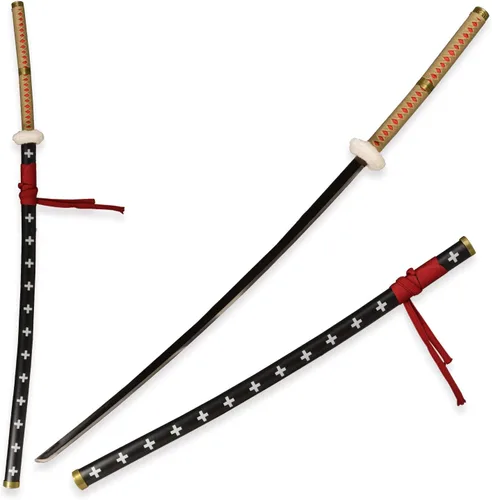 Vista 23 de 41 inches & 51inchs Zoro Katana Real Metal Anime Cosplay Sword, Stainless Steel,Yama Enma/Trafalgar Law/Luffy Kitetsu/shusui/wado ichimonji