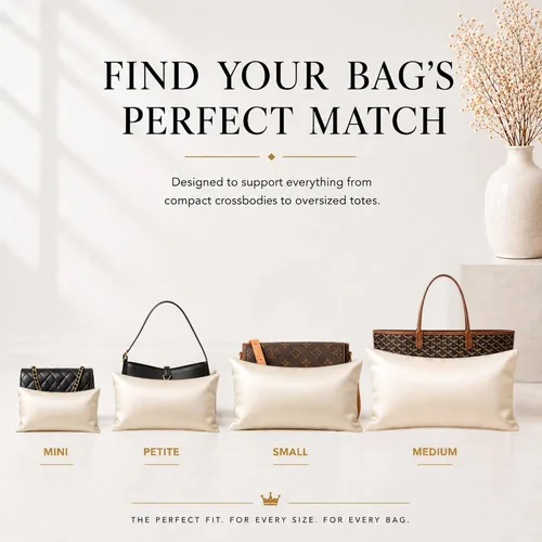 Vista 5 de Almohadillas de inserción para bolso de mano - Rellenos acolchados personalizados para dar forma y mantener bolsos pequeños a grandes Negro