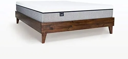 Vista 3 de Lull Marco de cama de plataforma Marco de cama de madera con base de listones Marco de colchón Marco de cama individual no necesita somier
