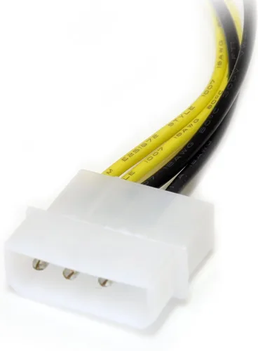 Vista 3 de StarTech - Cable adaptador de corriente de video PCIe LP4 a 8 pines (LP4PCIEX8ADP) de 6 pulgadas Molex a alimentación PCIe de 8 pines