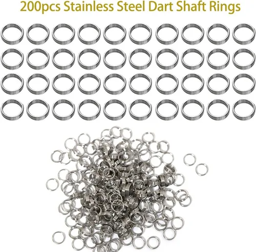 Vista 3 de LeFeng - 200 anillos de acero para dardos y anillos de acero para dardos