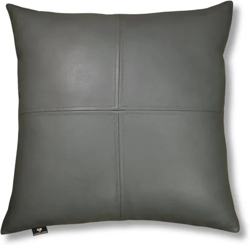 Vista 102 de Funda de almohada de cuero de cordero 100% cuero de cordero – Funda de cojín para sofá – Fundas decorativas para sala de estar y dormitorio, cuero
