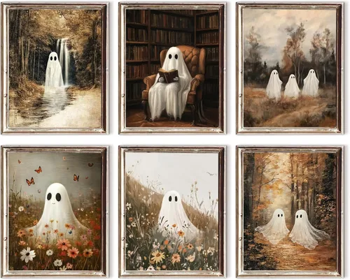 Vista 10 de TWNSLLA Juego de Arte de Pared Cristiano de 9 Piezas, Decoración de Pared con Versículos Clásicos de la Biblia, Cuadros Rústicos de Paisajes