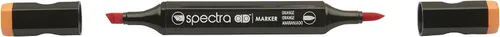 Vista 4 de AD Marker Chartpak Spectra, Tri-Nib y cepillo de doble punta, rojo ladrillo, 1 cada uno (S033AD)
