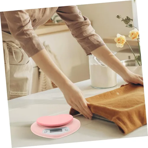 Vista 9 de Plastic Pink Electronic Kitchen Scale 1g 5kg for Baking
