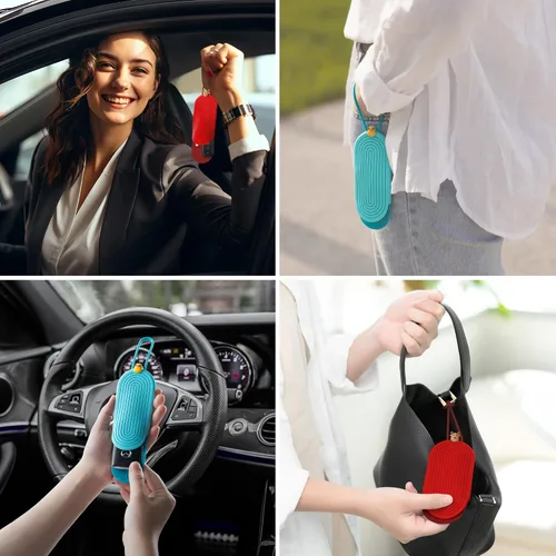 Vista 7 de Bone Bolsa elástica para llaves, tipo tirón de silicona, funda para llaves de coche, carteras, bolsa de llavero, funda