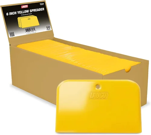 Vista 10 de LAUCO Esparcidores amarillos de relleno de carrocería (paquete de 50) – Tamaño 4 pulgadas reutilizable esparcidor de plástico para rellenos