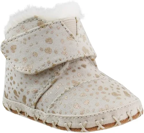 Vista 2 de TOMS Botas ocasionales para bebés Cuna Gold Foil Snow Spots Bootie - Oro