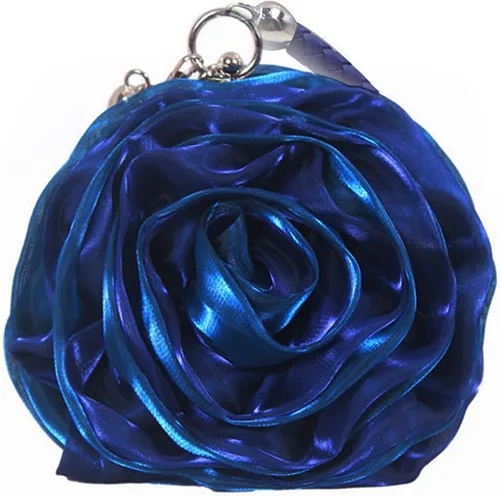 Vista 5 de Buddy - Bolso de mano de satén suave para mujer, con forma de rosa, para boda, fiesta