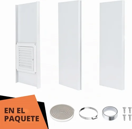 Vista 9 de GCGOODS Placas de sellado de ventana de ventilación de secadora para manguera de secadora de 4 pulgadas, kit de ventana de ventilación de secadora