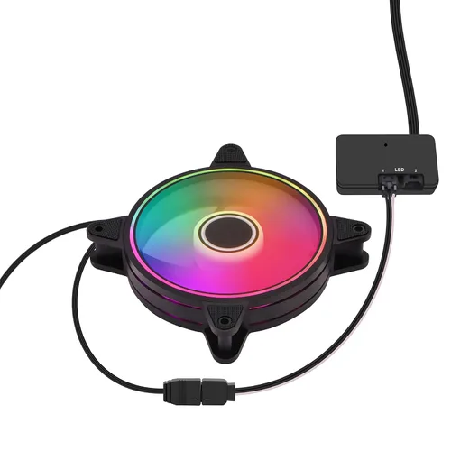 Vista 5 de EZDIY-FAB Cable adaptador para Corsair Lighting Node Pro y para Corsair iCUE Commander PRO (el concentrador no está incluido), iluminación RGB