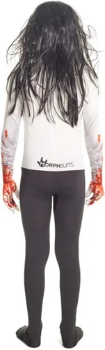 Vista 3 de Morphsuits Disfraz de Jeff The Killer para niños, disfraz de cuerpo aterrador, disfraces aterradores para niños, niños