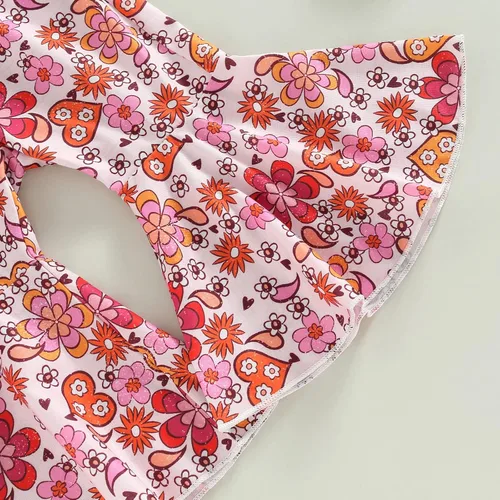 Vista 6 de Conjunto de ropa para el día de San Valentín con parte inferior acampanada para bebé niña