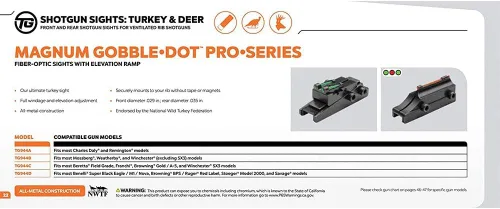 Vista 7 de TRUGLO Pro-Series Magnum Gobble-Dot - Miras totalmente metálicas