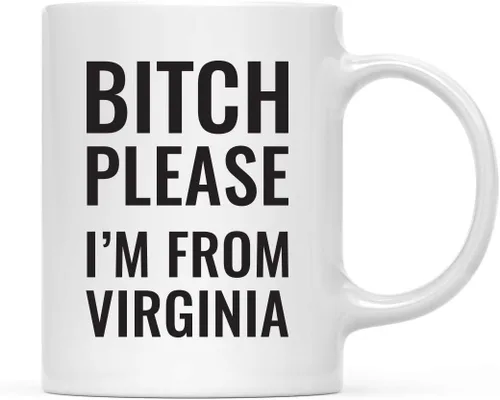 Vista 57 de Andaz Press Taza de café de 11 onzas, regalo de broma, Bitch Please I'm from Alabama, paquete de 1, incluye caja de regalo, divertidas ideas