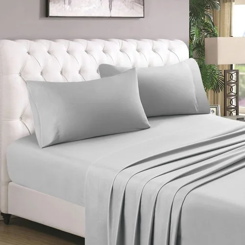 Vista 12 de LaxLinen 4 PCs Sheet Set (+30 Inch) Extra Deep Pocket Twin/Single Bed Size, Aqua Solid 600 Thread Count 100% Egyptian Cotton