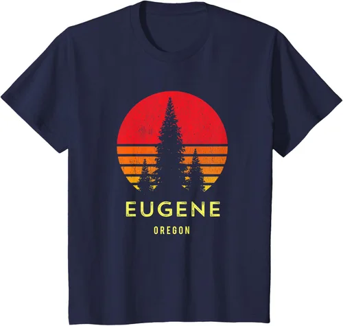 Vista 69 de Camiseta Eugene Oregon, Negro, S