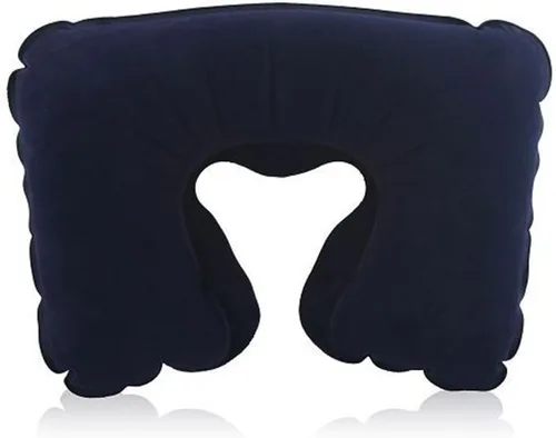 Vista 5 de AnHua 3 in1 Viaje Cuello Almohada Cojín Inflable Máscara de Ojos 2 Tapones de Oído Cómodo Viaje