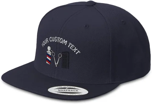 Vista 19 de Speedy Pros Gorra Snapback para hombre, de ala plana, con logotipo de peluquero, bordado, de acrílico