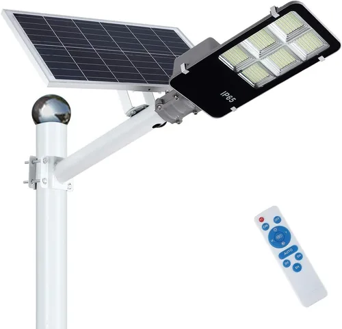 Vista 9 de 6000W Luz de calle LED solar para exteriores, luz de inundación de seguridad del atardecer al amanecer con control remoto, inalámbrica, impermeable
